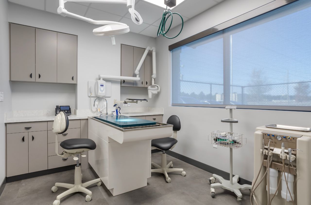 Empty dental procedure room